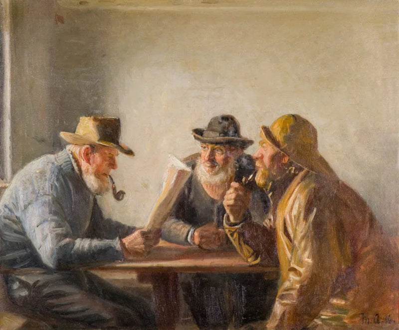 Pescadores en la posada - Michael Peter Ancher