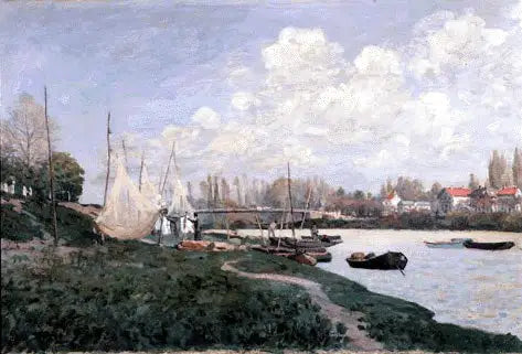 Pescadores extendiendo sus redes - Alfred Sisley