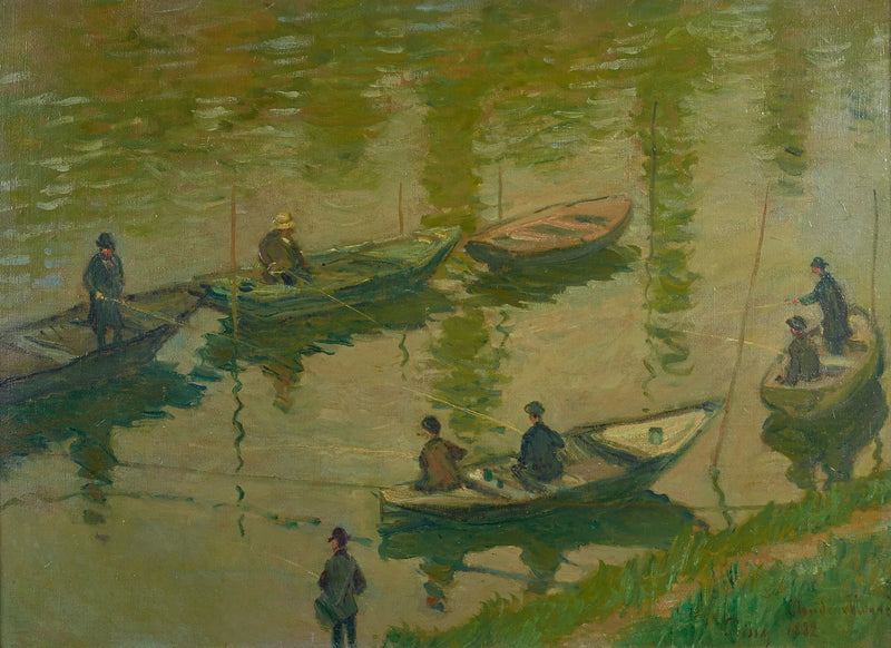 Pescadores en el Sena en Poissy W748 - Claude Monet