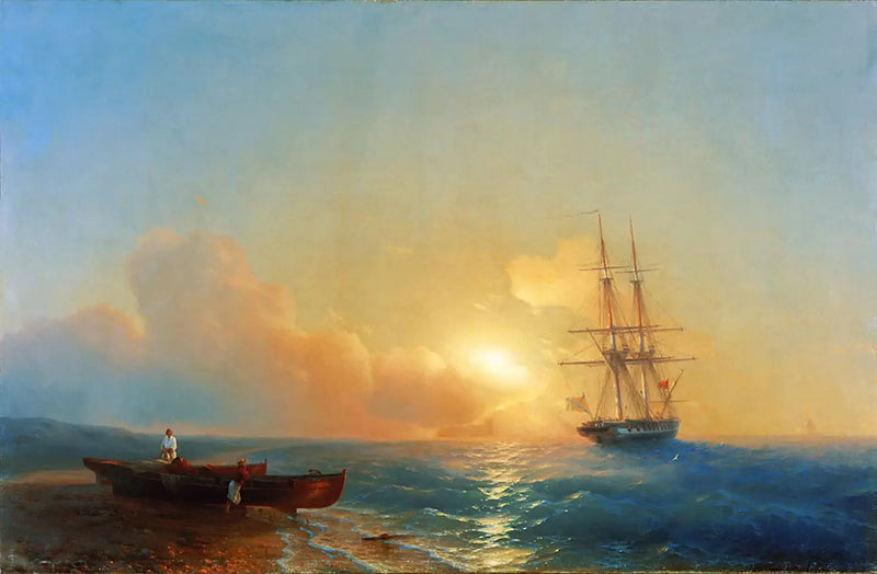 Pescadores en la playa - Iván Aïvazovski