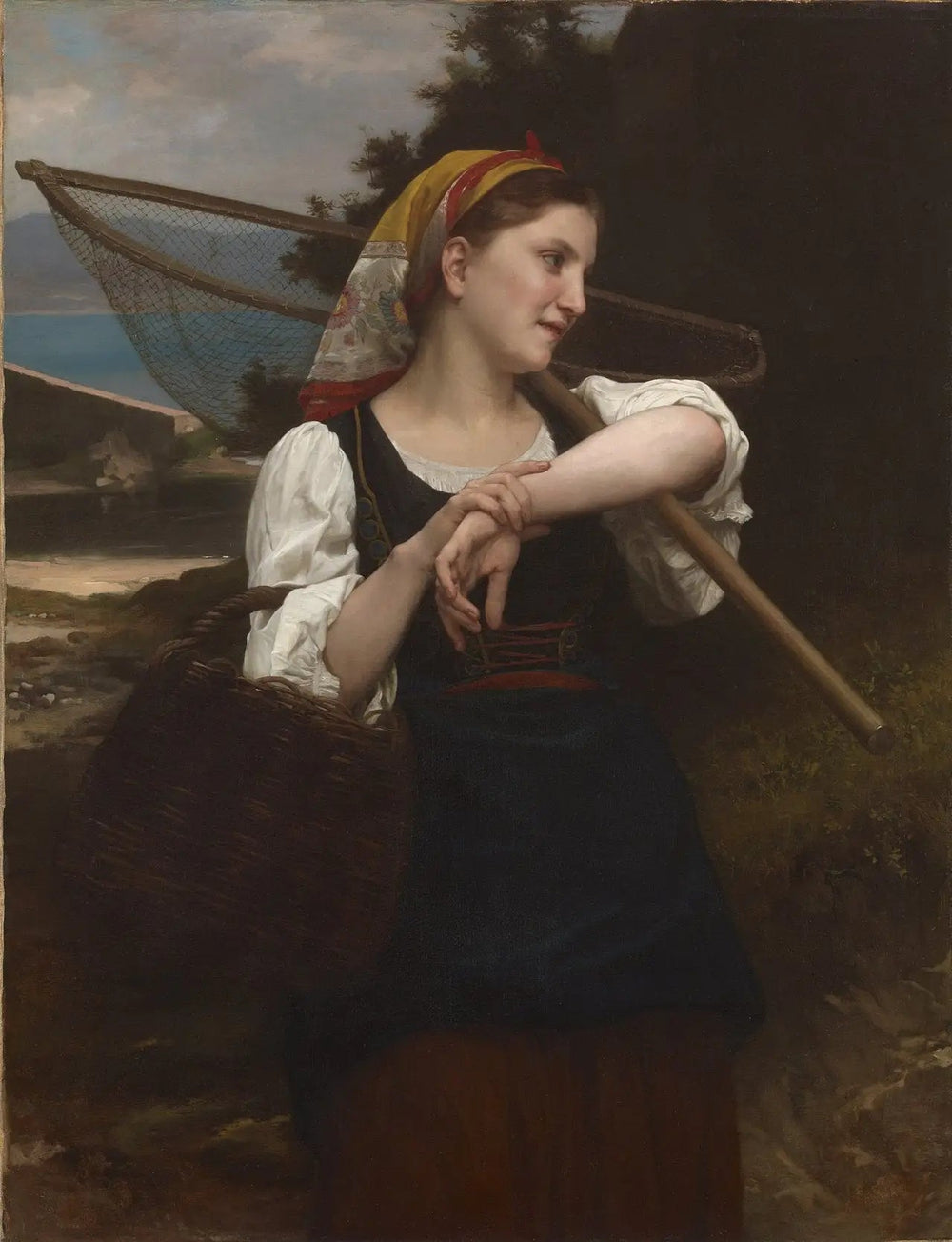 Pêcheuse - Bouguereau image 1 reproduction réalisée par Alpha Reproduction