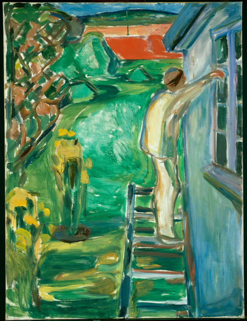 Pintor cerca de la pared - Edvard Munch
