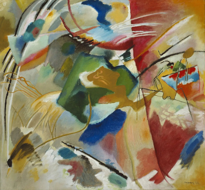 Pintura con centro verde - Vassily Kandinsky