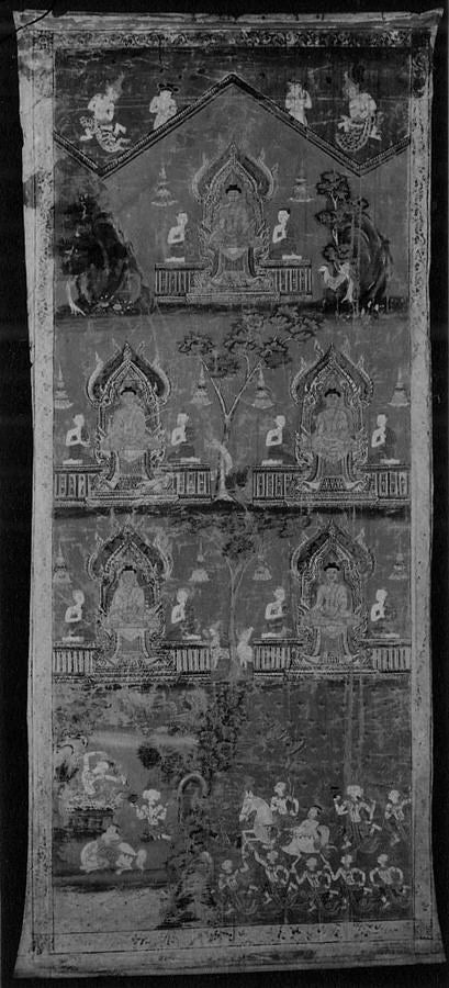 Peinture de temple bouddhique - Artiste thaïlandais anonyme