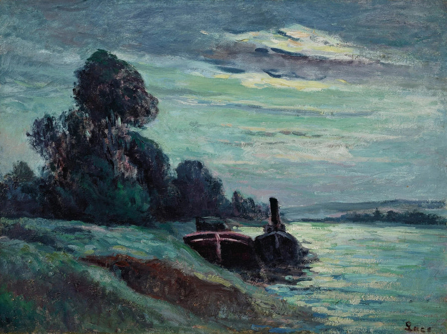 Barcazas en el Sena - Maximilien Luce