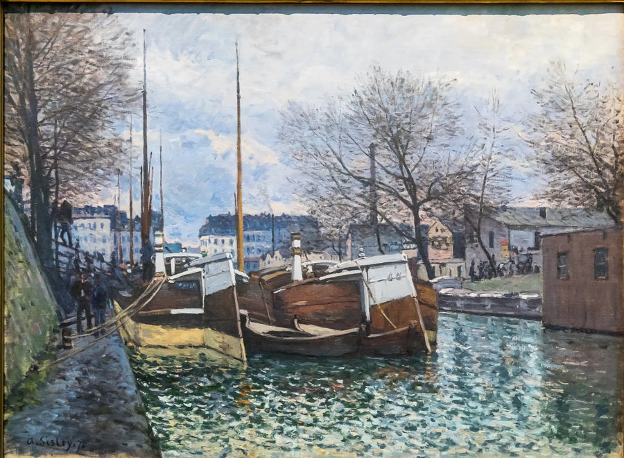 Botes en el canal Saint-Martin - Alfred Sisley