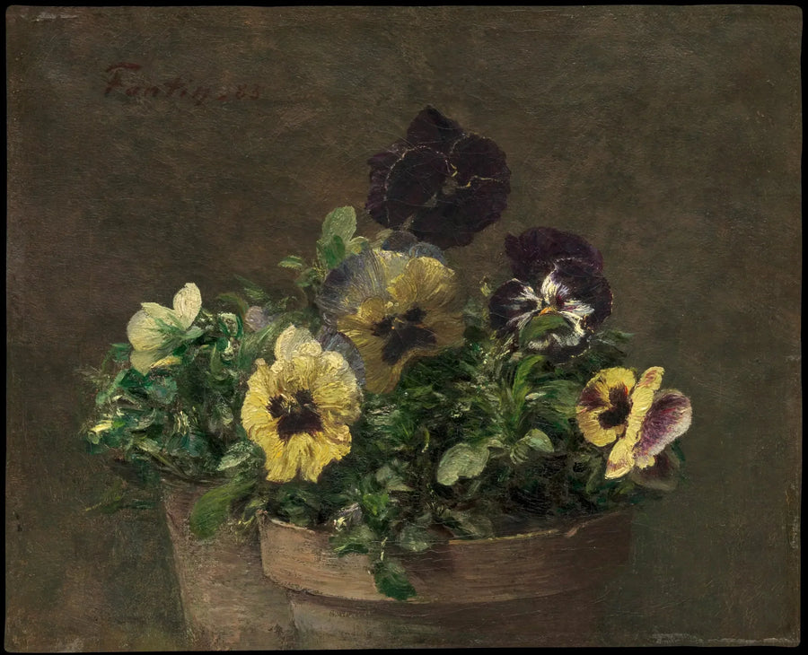 Pensamientos en maceta - Henri Fantin-Latour