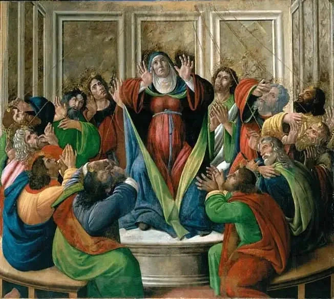 La descenso del Espíritu Santo - Sandro Botticelli