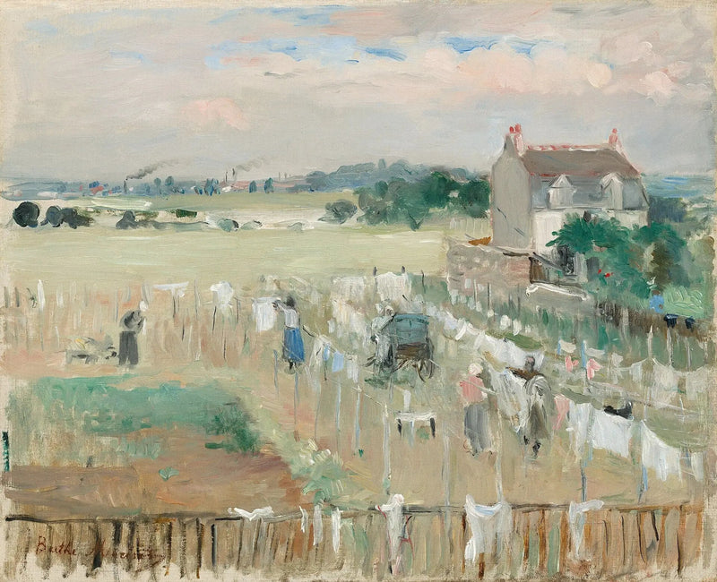 Percher de lavanderas - Berthe Morisot