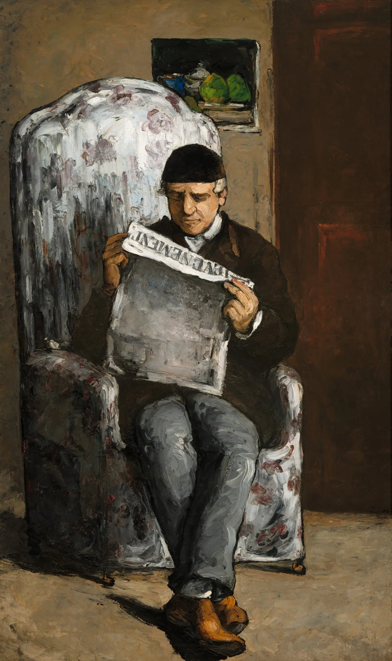 Padre del Artista leyendo el Evento - Paul Cézanne