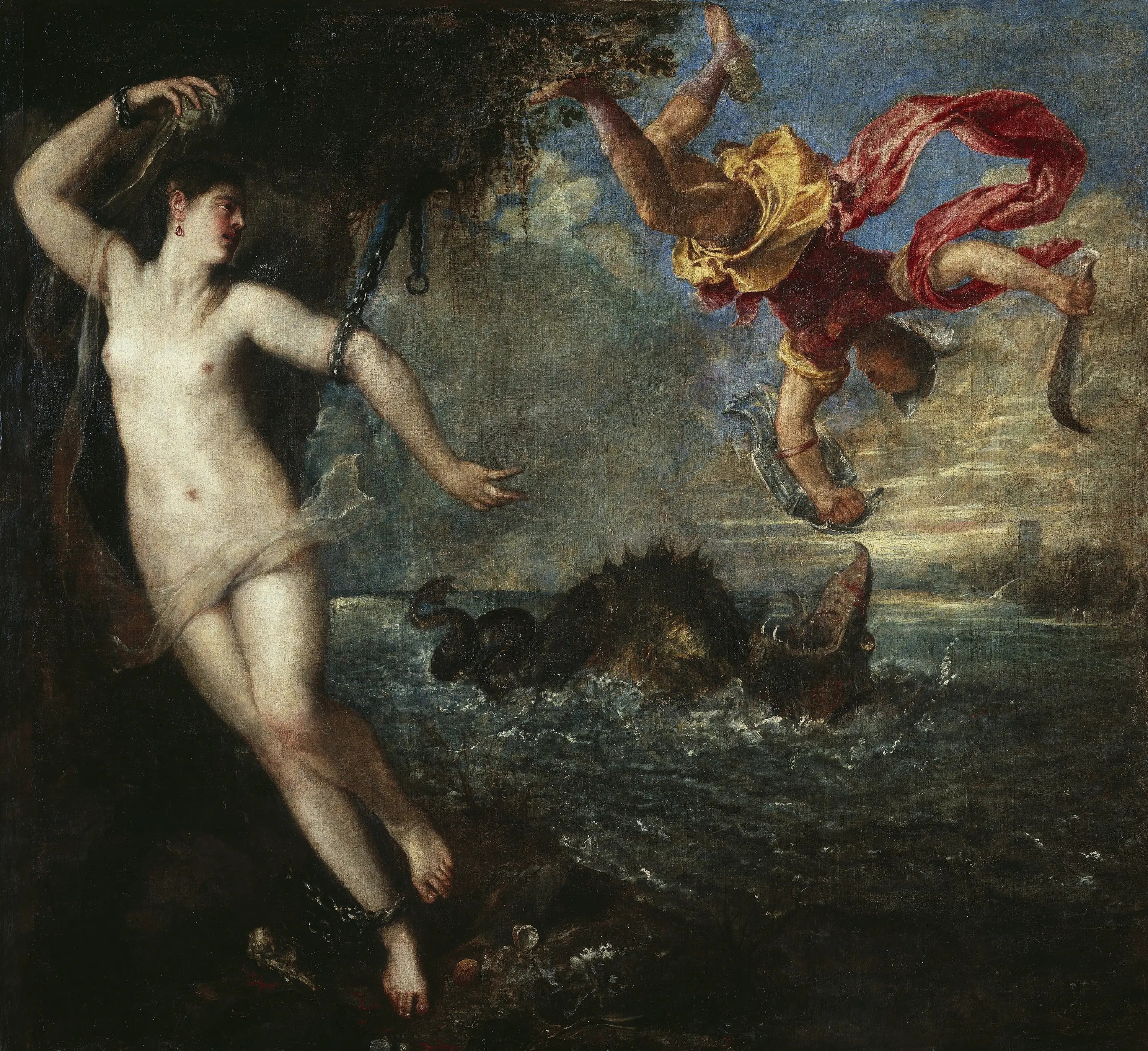 Persée et Andromède - Titian image 1 copie peinte à la main à l’huile