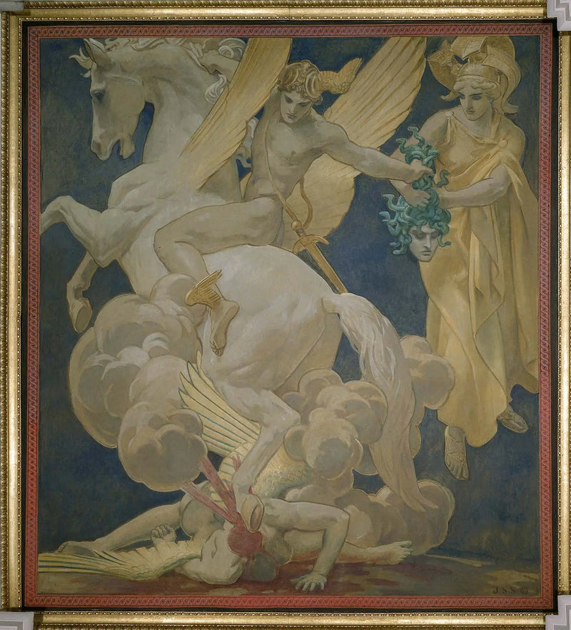 Perseo sobre Pegaso matando a Medusa - John Singer Sargent