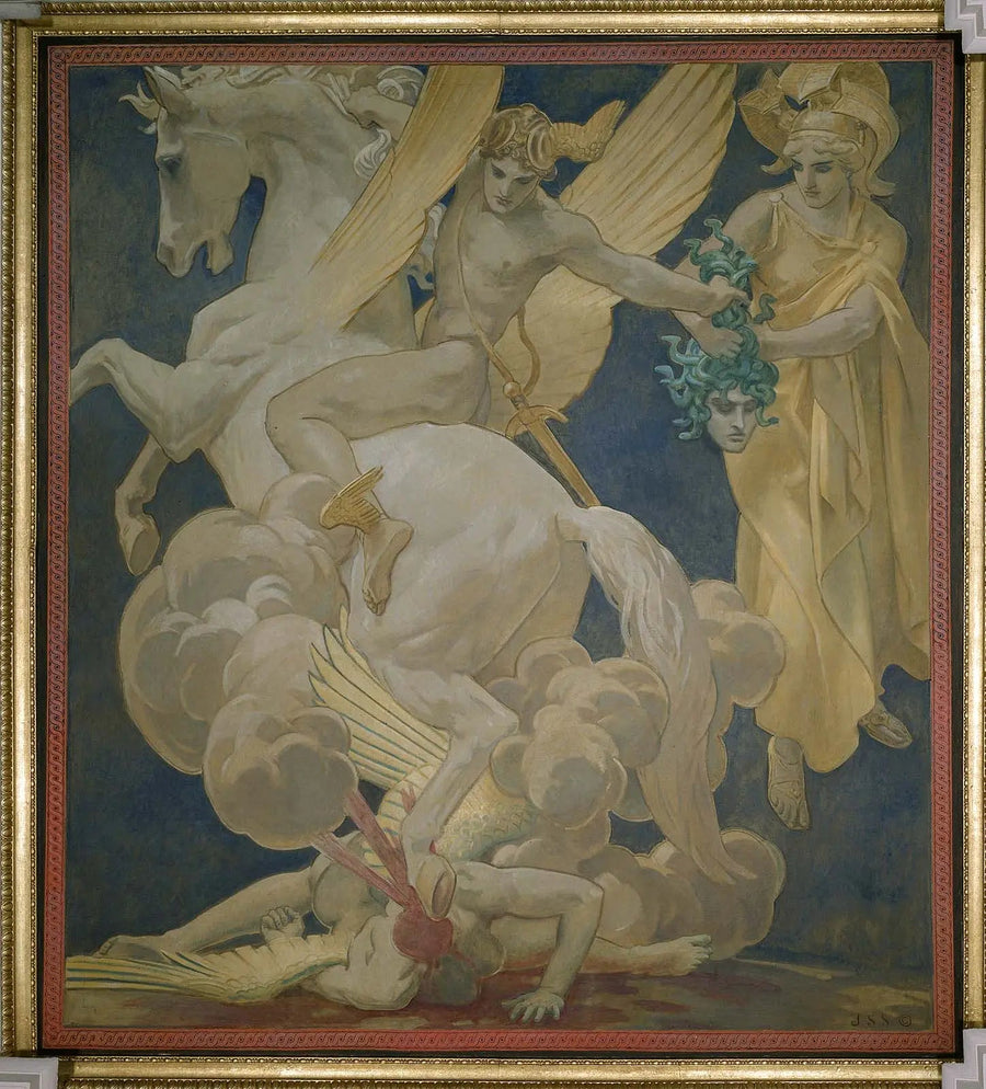 Perseo sobre Pegaso matando a Medusa - John Singer Sargent