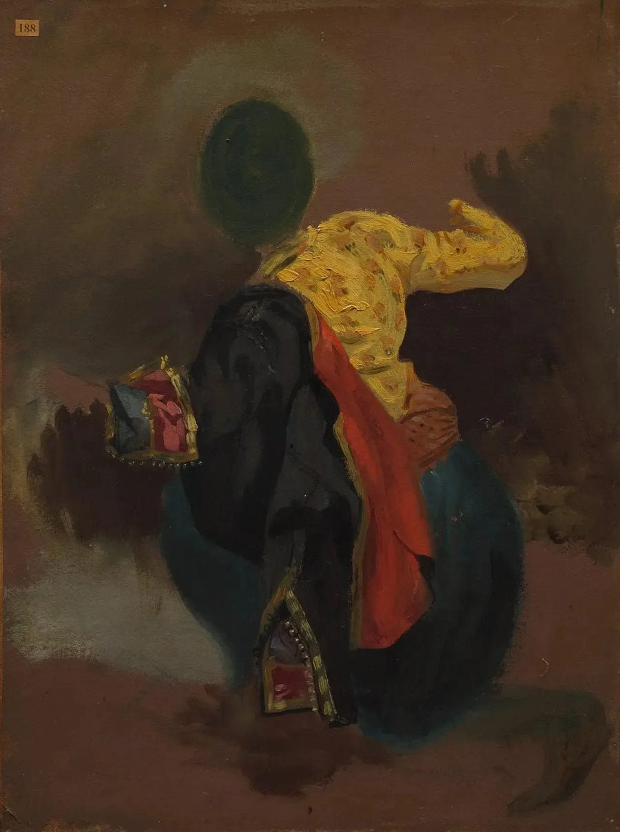 Personaje con traje turco - Eugène Delacroix
