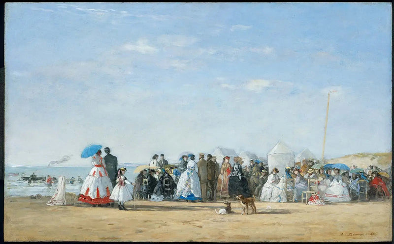 Personajes a la moda en la playa - Eugène Boudin