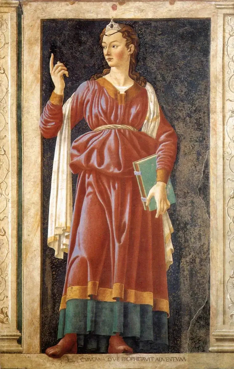 Personajes famosos: la Sibila de Cumas - Andrea del Castagno