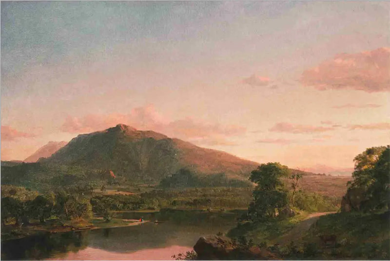 Personajes en un paisaje de Nueva Inglaterra - Frederic Edwin Church