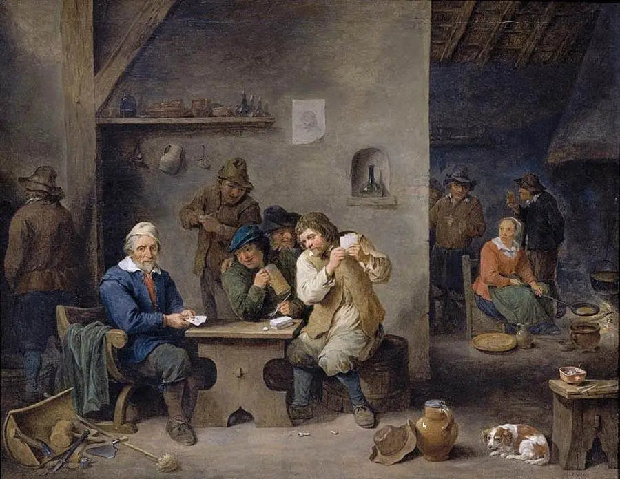 Personajes jugando en una taberna - David Teniers el Joven
