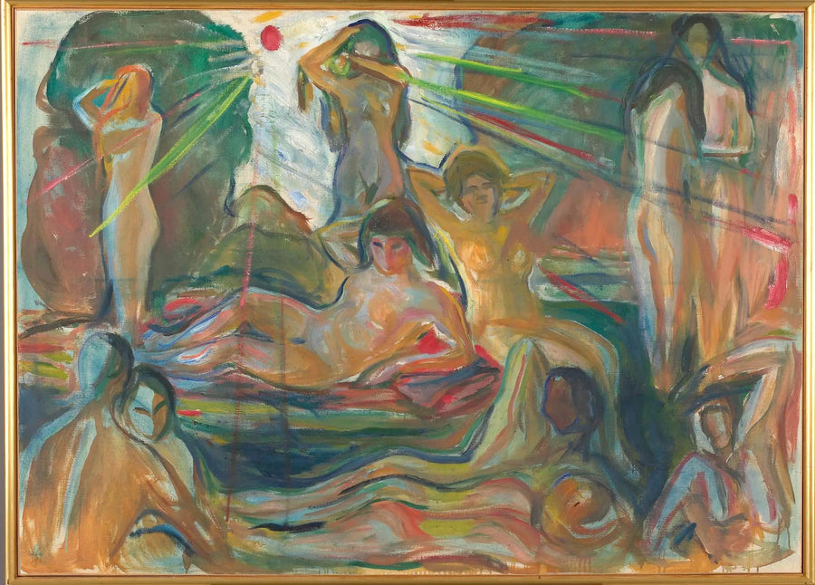 Personajes desnudos y Sol - Edvard Munch