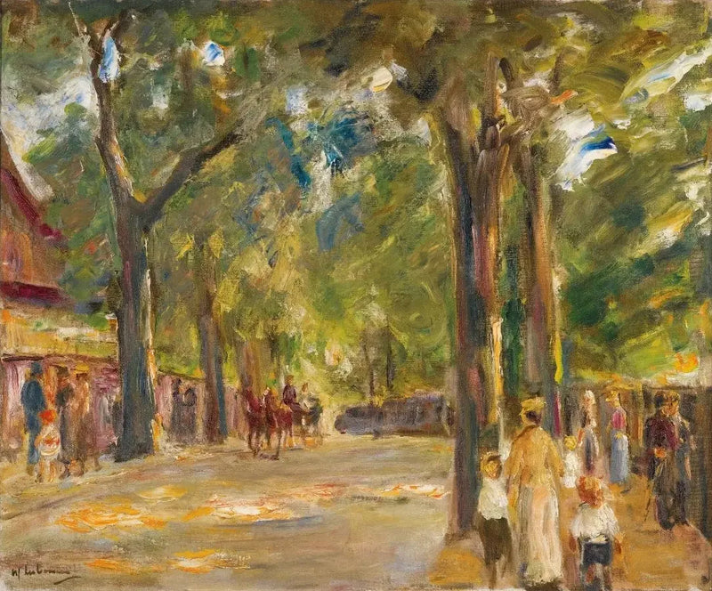 Personajes en la Gran Seestrasse en Wannsee - Max Liebermann