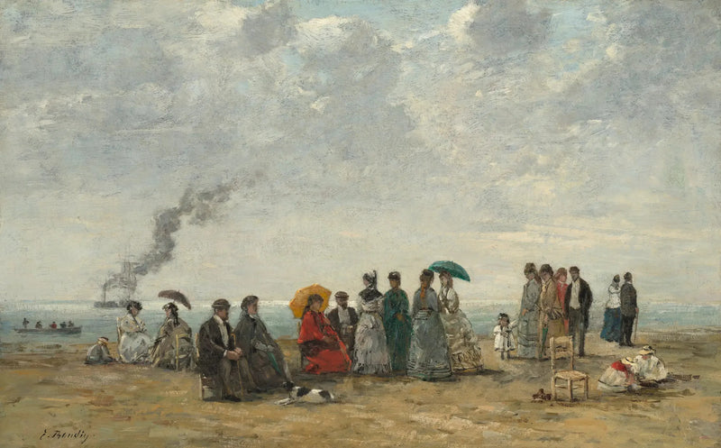 Personajes en la playa - Eugène Boudin