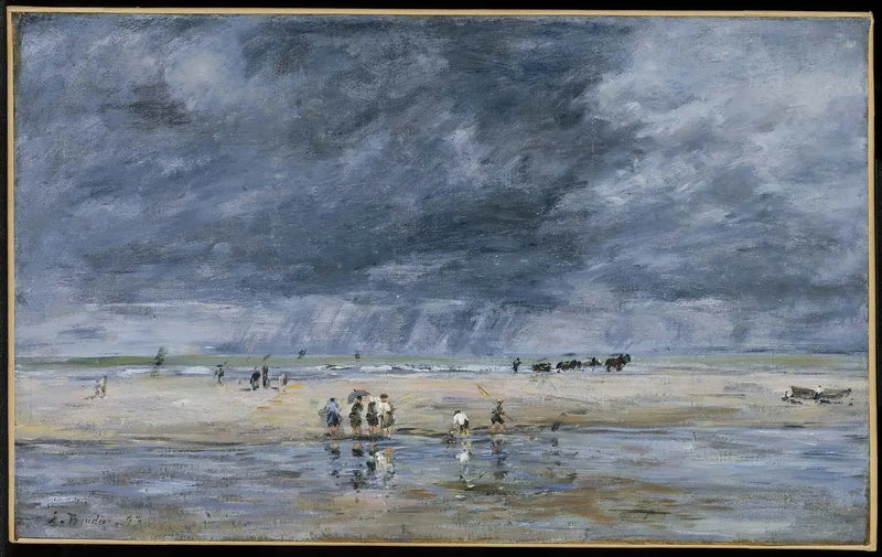 Personajes en la playa - Eugène Boudin