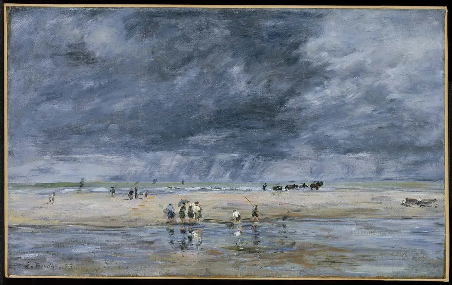 Personajes en la playa - Eugène Boudin