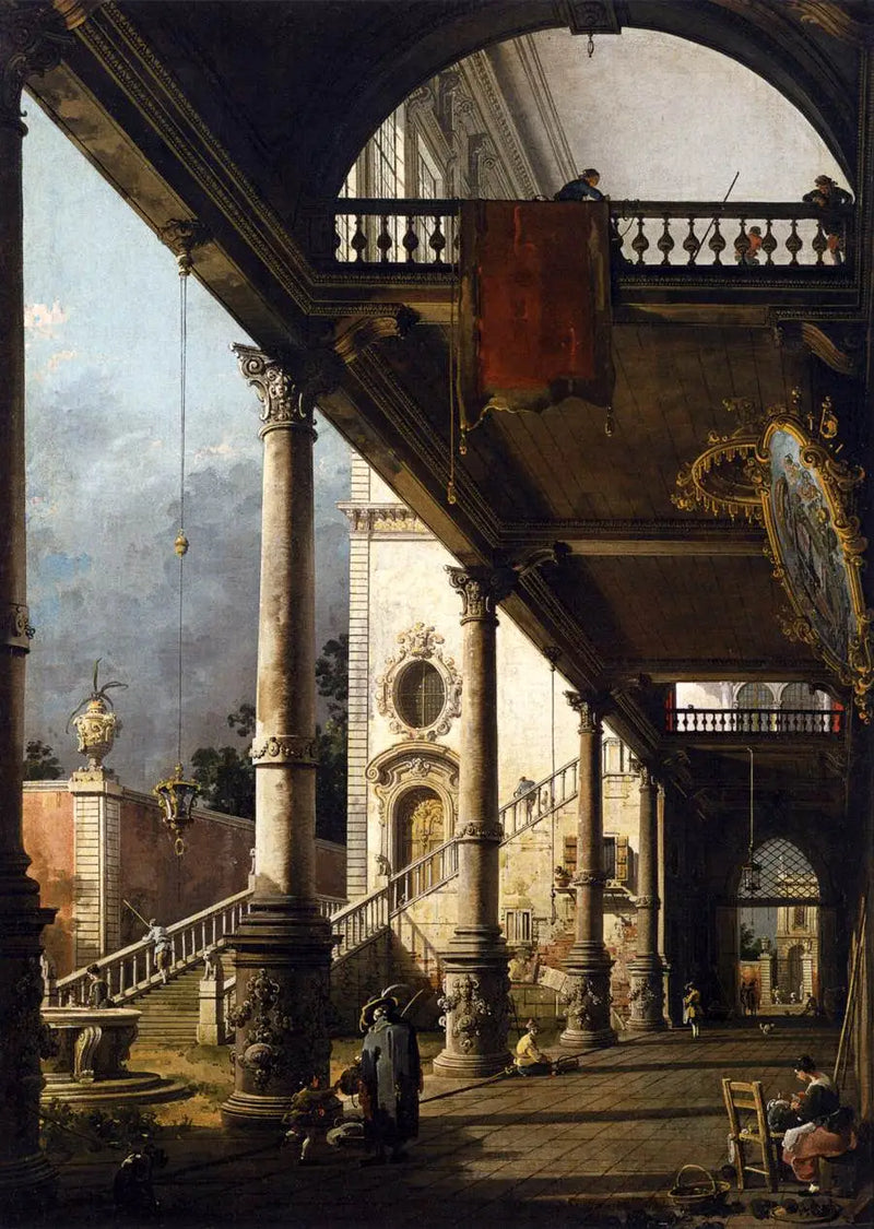 Perspectiva con pórtico - Canaletto