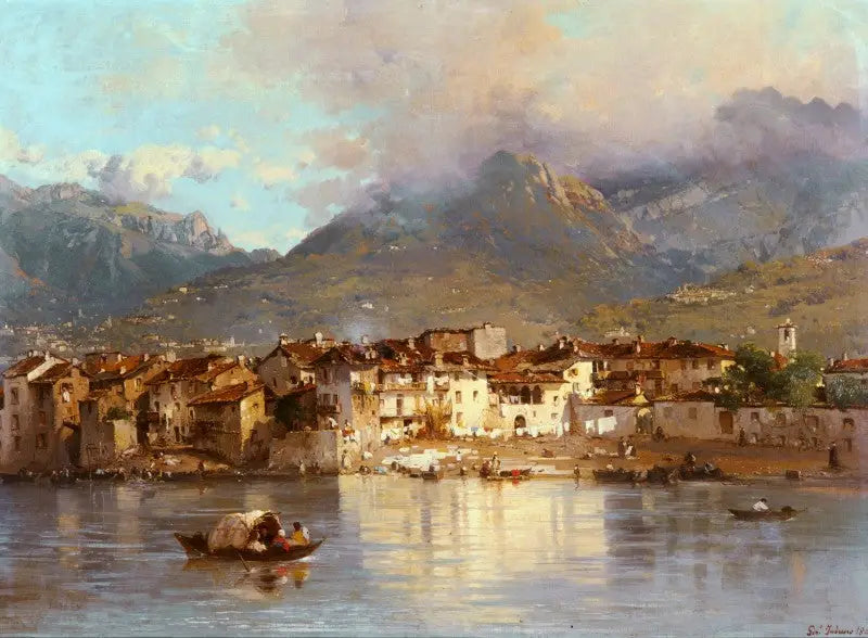 Pescarenico quartier de Lecco - Gerolamo Induno - Alpha Reproduction