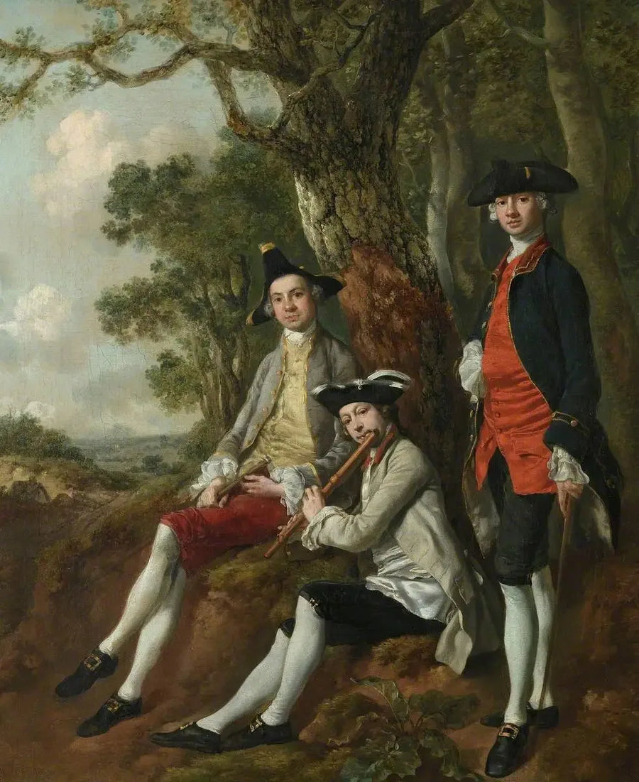 Peter Darnell Muilman, Charles Crokatt y William Keable en un paisaje - Thomas Gainsborough