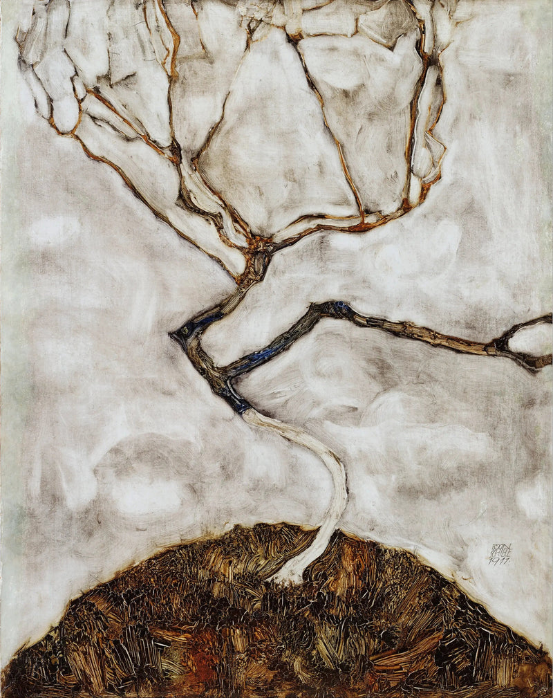 Pequeño árbol al final del otoño - Egon Schiele