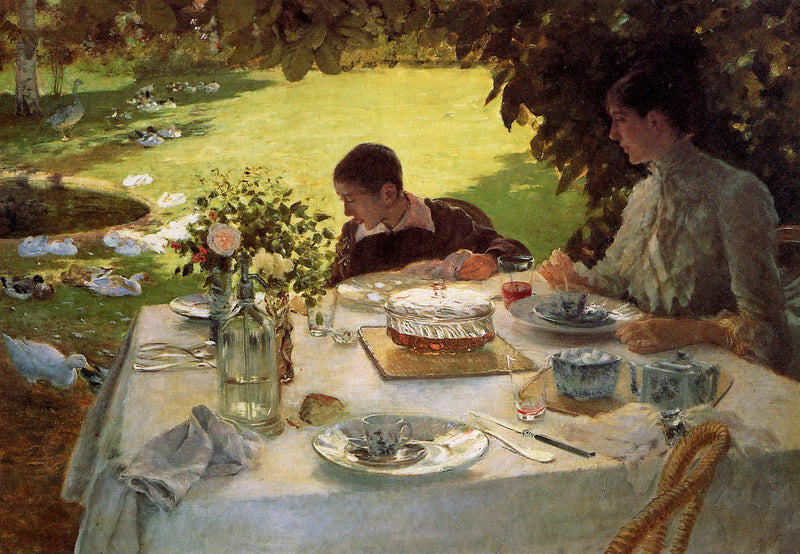 Desayuno en el jardín - Giuseppe De Nittis