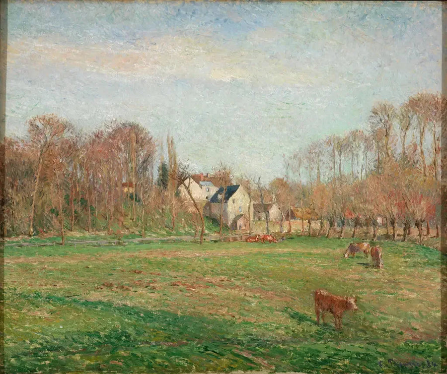 Pequeño Molino y pradera en Osny - Camille Pissarro