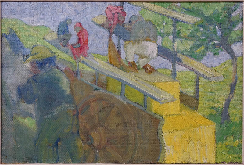 Pequeño mono sobre un carro - Franz Marc