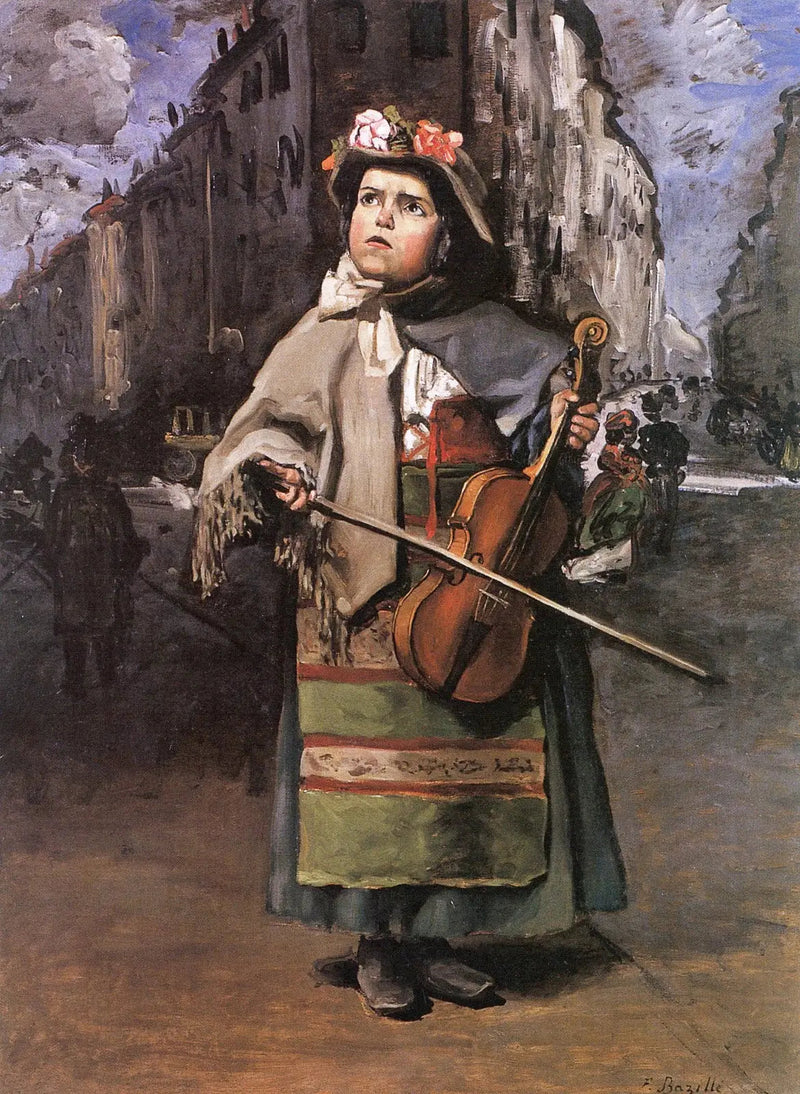 Pequeña cantante italiana de las calles - Frédéric Bazille