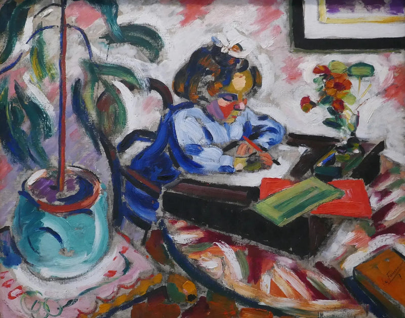 Pequeña estudiante - Henri Le Fauconnier