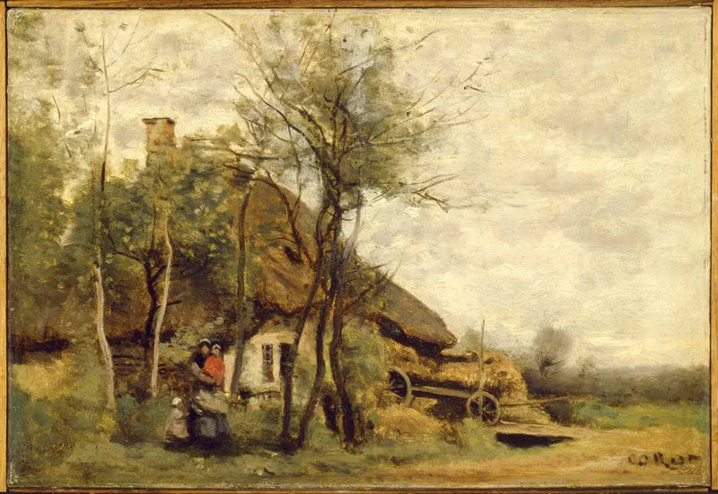 Pequeña granja de los alrededores de Saint-Lô - Jean-Baptiste Camille Corot