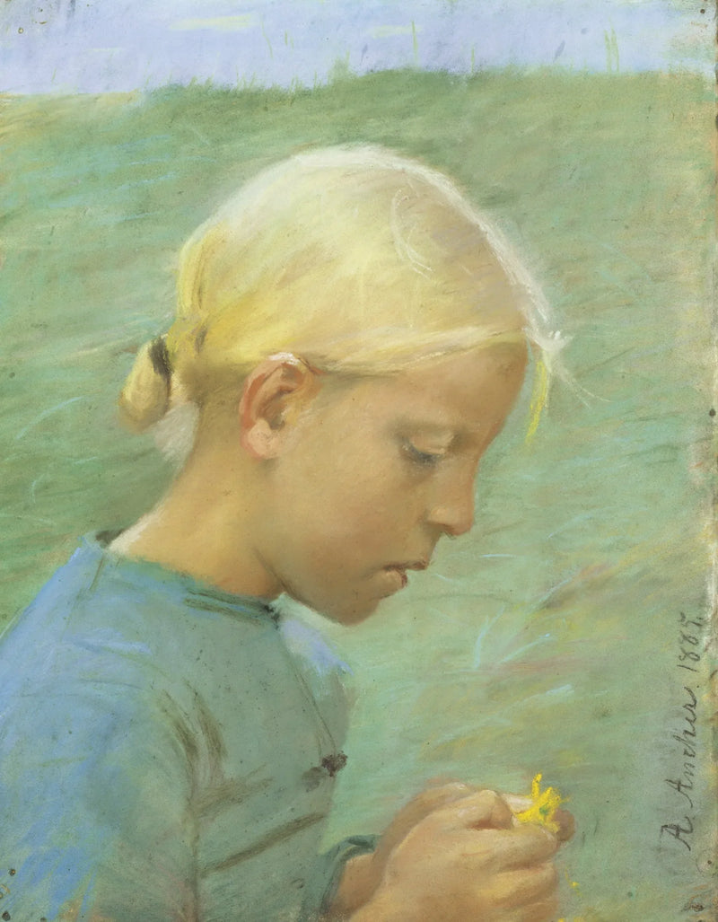 Niña con una flor - Anna Ancher