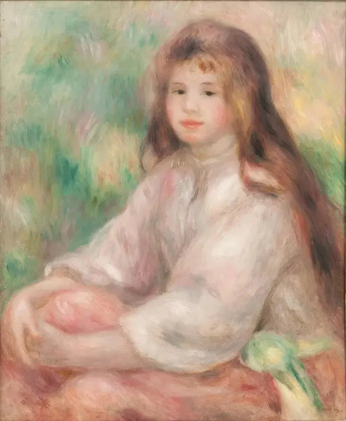 Niña pequeña en rosa - Pierre-Auguste Renoir