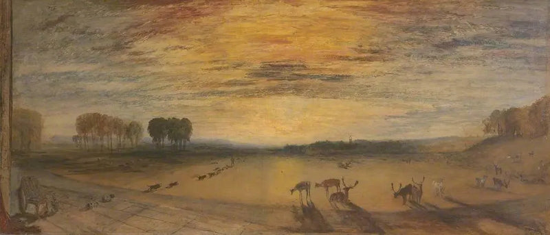 Parque de Petworth: Iglesia de Tillington a lo lejos - J. M. W. Turner