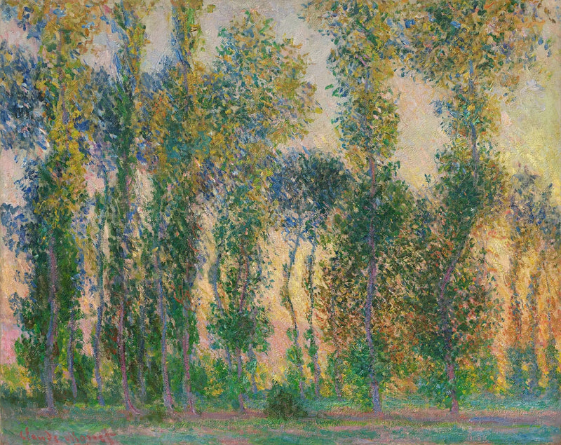 Álamos en Giverny - Claude Monet
