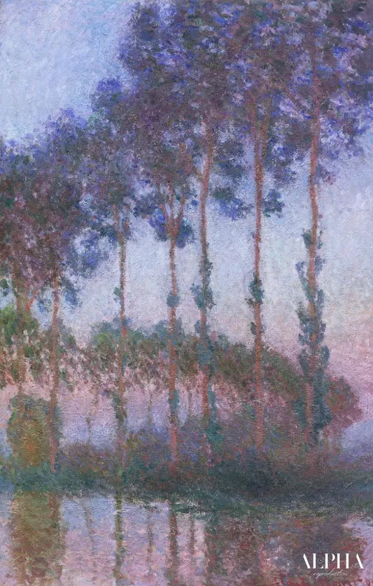 Peupliers au bord de l'Epte, crépuscule - Claude Monet - Reproductions de tableaux et peintures haut de gamme