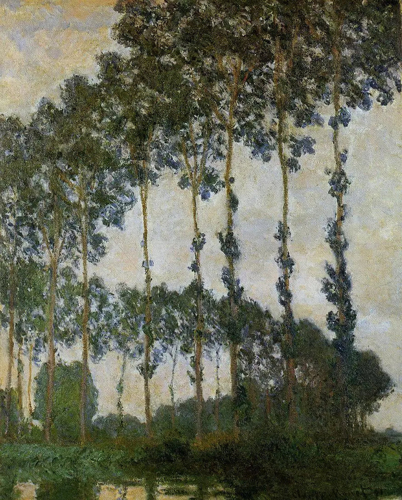 Álamos cerca de Giverny, tiempo nublado - Claude Monet