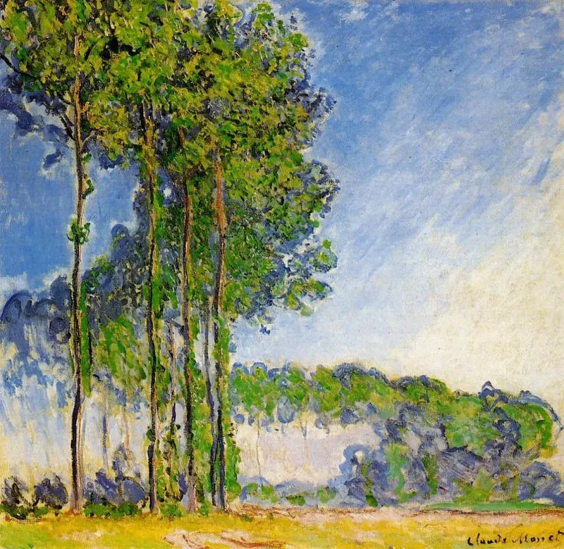 Álamos, vistos desde el pantano W1313 - Claude Monet