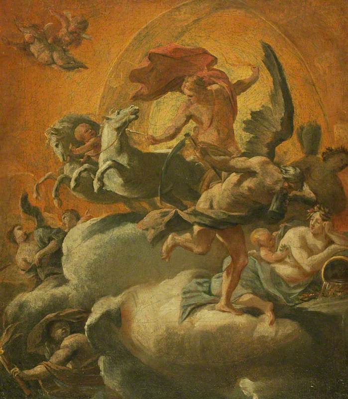 Phaéton en su carro y Cronos - Simon Vouet