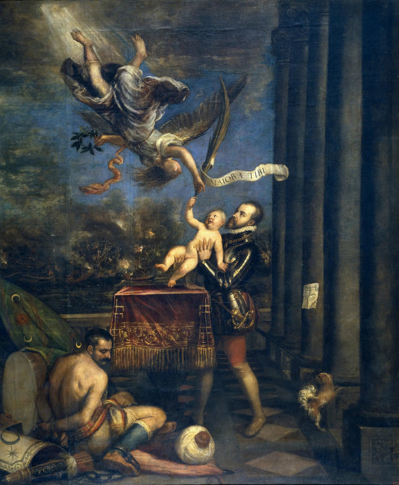 Felipe II ofreciendo a los cielos a su hijo, el infante don Fernando - Tiziano