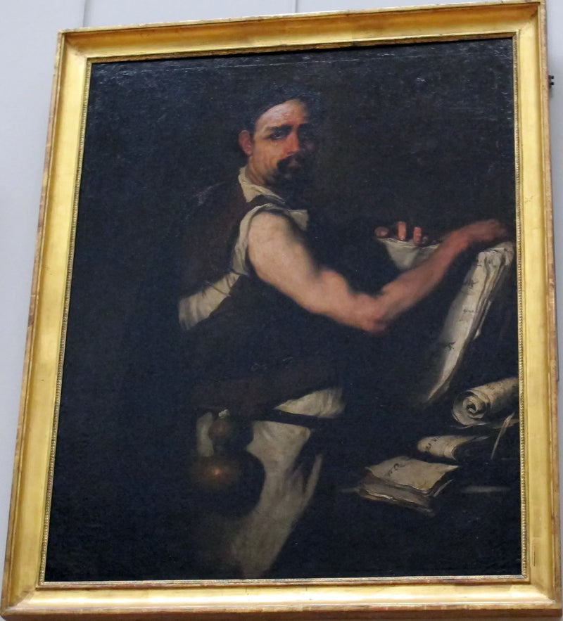 Filósofo con una cantimplora en el cinturón - Luca Giordano