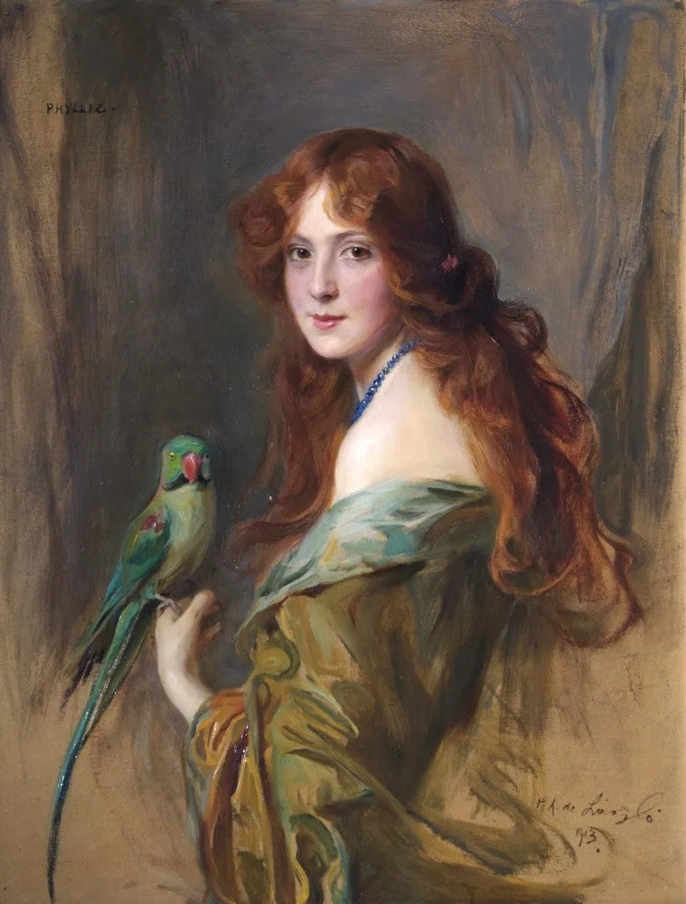 Phyllis (La dama del loro) - Philip de Laszlo
