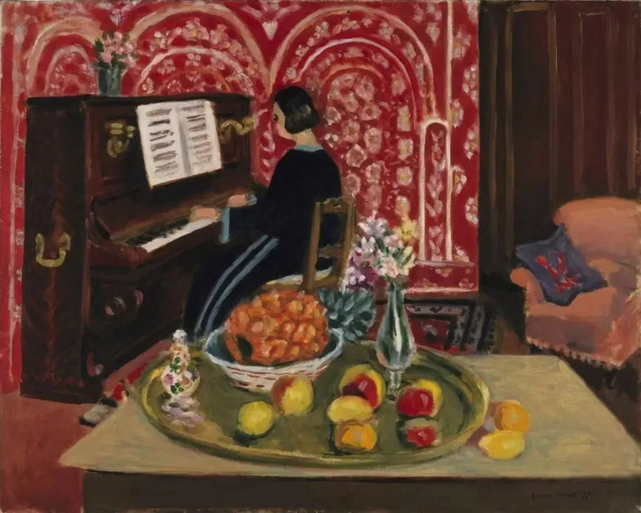 Pianista en la naturaleza muerta - Henri Matisse