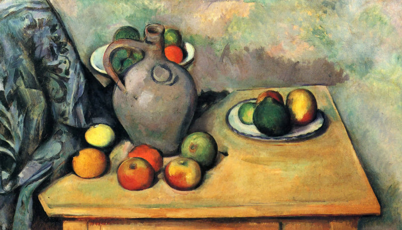 Jarra y frutas sobre una mesa - Paul Cézanne